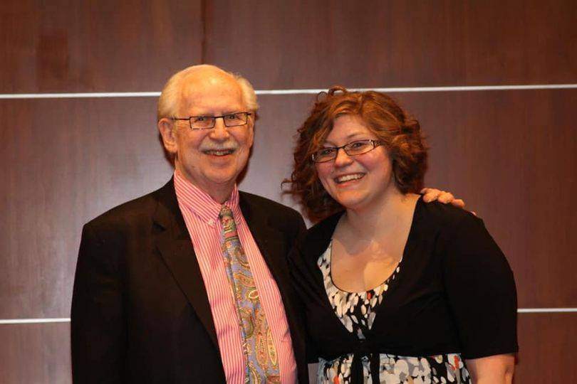 Prof. Dan Stolper and Cassie Negron.